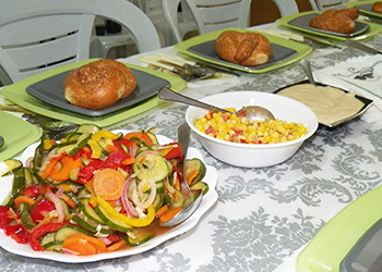 The Bar Mitzvah meal was arranged by volunteers from Lev LeZulat